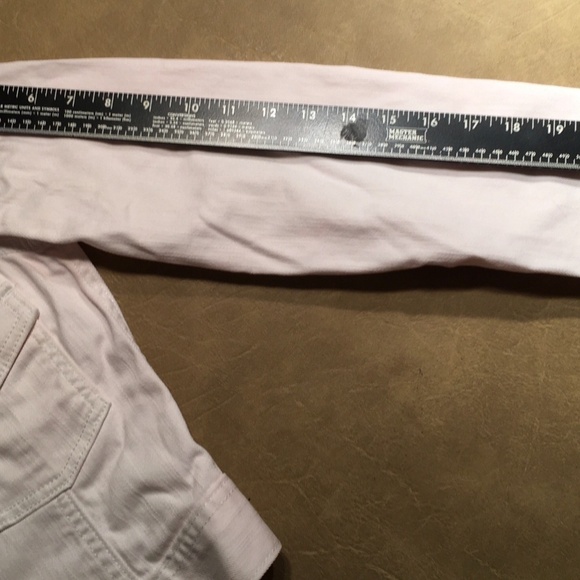 LEVI STRAUSS & CO. Original CROPPED Trucker Jacket, BLUSH PINK, Size Medium - Picture 6 of 8